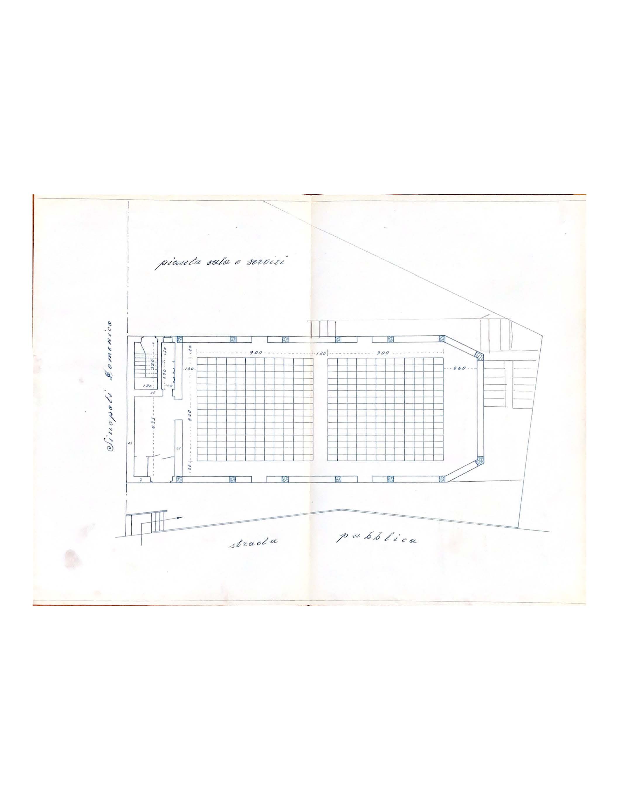 1957-1959 Progetto sala Cinematografica Via Comm. Doria 2