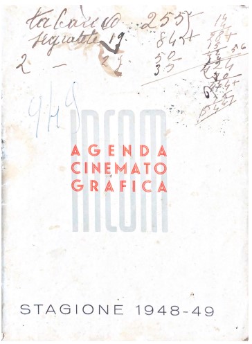 1949 Incam Agenda Cinematografica